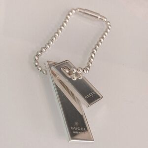 Gucci Silver 925 Double Plate Bracelet/Bag Charm